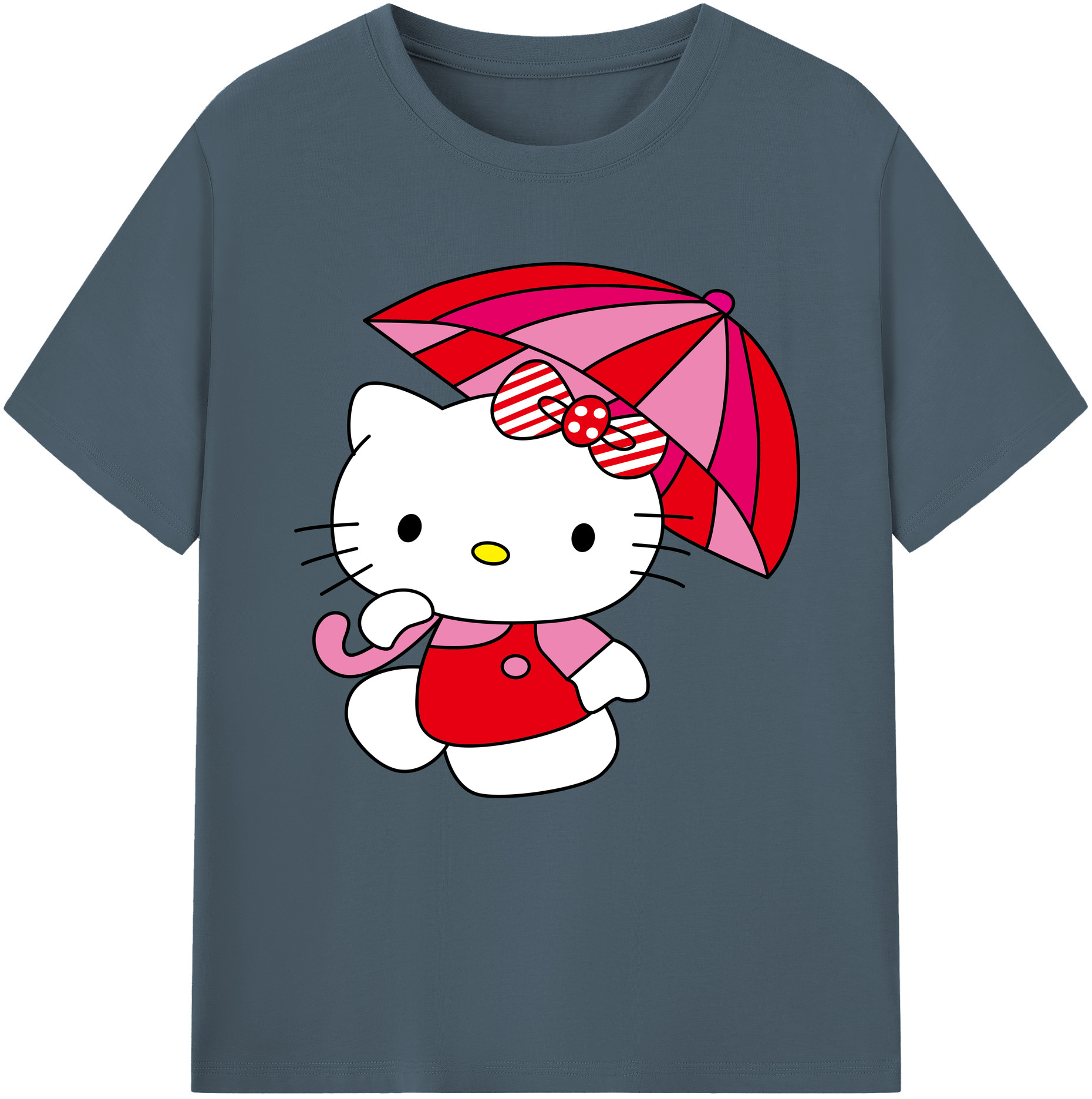 （画像用） Hello Kitty ハローキティ 綿100％半袖Tシャツ（フロントプリント）